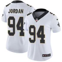 Womens NFL New Orleans Saints #94 Jordan White Vapor Limited Jersey