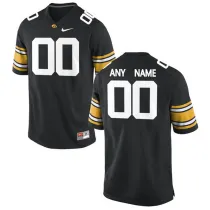Mens Iowa Hawkeyes Customized College Football Limited Jersey - Black