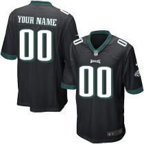 Black Customized Game Youth Nike Philadelphia Eagles Jersey