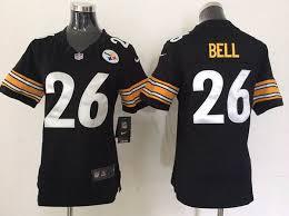 Women Pittsburgh Steelers Black  Color Jersey #26 Bell Jersey.jpeg