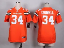 Nike Cleveland Browns #34 Crowell Orange Women Jersey