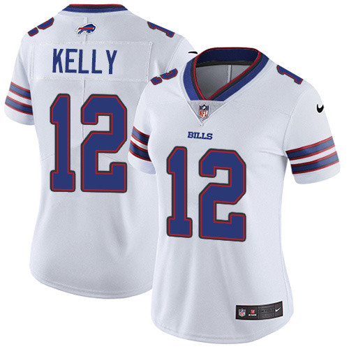 Womens Buffalo Bills #12 Kelly White Jersey