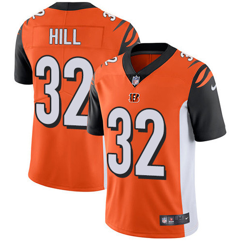 NFL Cincinnati Bengals #32 Hill Orange Vapor Limited Jersey