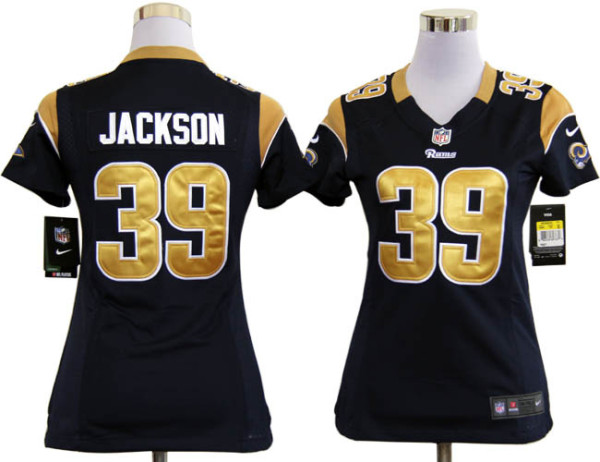 NIKE women blue Steven Jackson jersey, St.Louis Rams #39 jersey