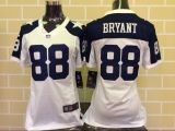 NFL Dallas Cowboys #88 Bryant Thanksgiving Women White Jersey