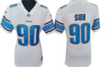 NIKE Detroit Lions #90 Suh women jersey in white