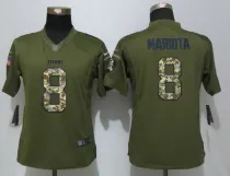 Women Nike Tennessee Titans 8 Mariota Green Salute To Service Limited Jersey