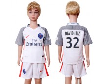 2016 Soccer Paris Saint-Germain #32 David Luiz Away Kids Jersey