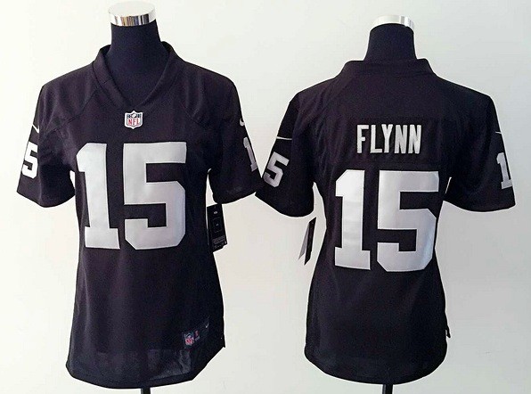 Womens Nike Oakland Raiders #15 Flynn Black Jersey