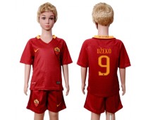 2016 Soccer Romo #9 Dzeko Home Kids Jersey