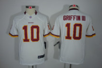 Redskins #10 Griffin III White Youth Nike limited NFL Jersey