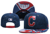 MLB Cleveland Indians Blue Snapback Hats--YD