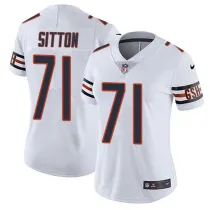 Womens Chicago Bears #71 Sitton White Jersey