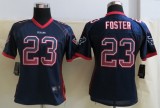 Women 2013 NEW Nike Houston Texans 23 Foster Drift Fashion Blue Elite Jerseys