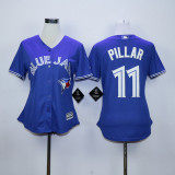 Womens MLB Toronto Blue Jays #11 Pillar Blue Jersey