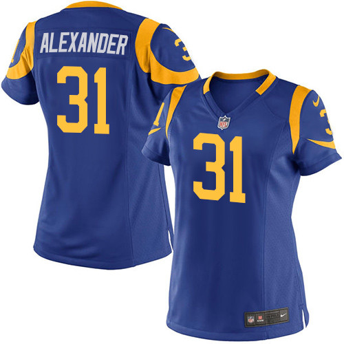 Women Los Angeles Rams #31 Mo Alexander Royal Blue Jersey