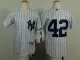 MLB New York Yankees #42 Rivera White Blue Pinstrip Youth Jersey