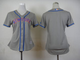 Women MLB New York Mets Blank Grey Jersey