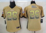 Women 2013 NEW Nike Pittsburgh Steelers 26 Bell Drift Fashion Gold Elite Jerseys