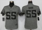 Women New Nike Minnesota Vikings 55 Barr Gridiron Gray Limited Jersey