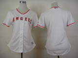 Women MLB Los Angeles Angels Blank White Jersey