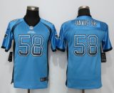 Youth NEW Nike Carolina Panthers 58 Davis sr Drift Fashion Blue Elite Jersey