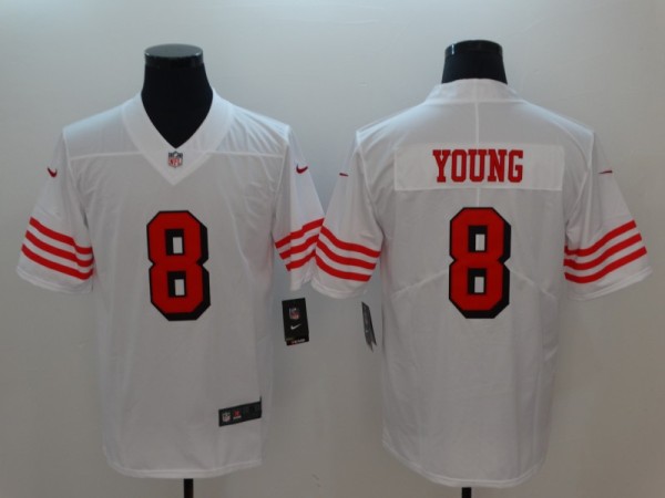 Men's San Francisco 49ers Steve Young Nike White Color Rush Vapor Untouchable Limited Retired Player Jersey