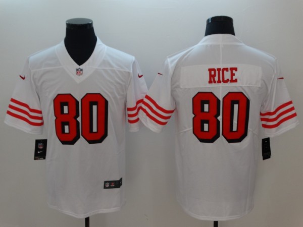 Men's San Francisco 49ers Jerry Rice Nike White Color Rush Vapor Untouchable Limited Retired Player Jersey