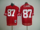 NFL San Francisco 49ers #87 Clark Red Throwback Jersey