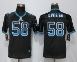 Youth NEW Nike Carolina Panthers 58 Davis sr Drift Fashion Black Elite Jersey