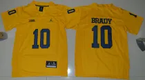 Youth Jordan Brand Michigan Wolverines Tom Brady 10 College Football Limited Jersey Yellow