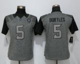 Women Nike Jacksonville Jaguars 5 Bortles Gridiron Gray Limited Jersey