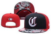 MLB Cincinnati Reds Red Black Snapback Hats--YD