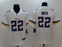 Kids NFL Minnessota Vikings #22 Smith White Jersey