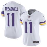 Women NFL Minnesota Vikings #11 Treadwell White Jersey