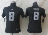 Women Nike Oakland Raiders 8 Schaub Black Limited Jerseys