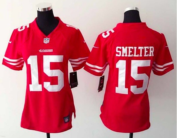 Women Nike San Francisco 49ers #15 Smelter Red Jersey