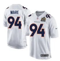 NFL Denver Broncos #94 Ware White Jersey with Superbowl Patch
