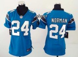 NFL Carolina Panthers #24 Norman Blue Women Jersey