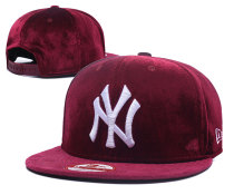 MLB New York Yankees Red Snapback Hats--GS