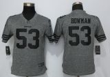 Women Nike San Francisco 49ers 53 Bowman Gridiron Gray Limited Jersey