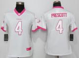 NFL Dallas Cowboys #4 Prescott Women Color Rush Pink Jersey