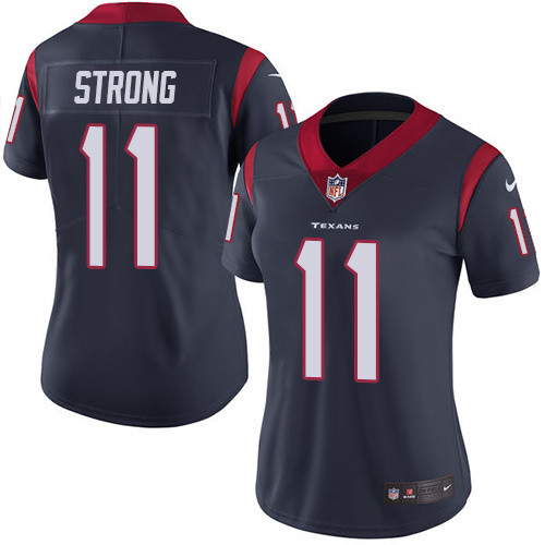 Women NFL Houston Texans #11 Strong Blue Jersey