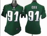 Green #91 Cox Philadelphia Eagles women NIKE jersey