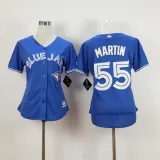 MLB Toronto Blue Jays #55 Martin Womens Blue Jersey