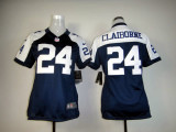 NFL Dallas cowboys #24 Claiborne Women Thanksgiving Jersey