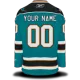 Green #00 Your Name Home Premier Custom NHL San Jose Sharks Jersey