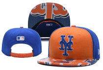 MLB New York Mets Orange Blue Snapback Hats--YD