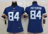 Women New Nike Minnesota Vikings 84 Patterson Purple Limited Jerseys