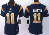 Women Nike St Louis Rams 11 Tavon Austin Blue NFL Jerseys